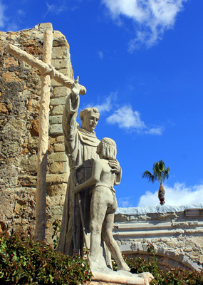 (GH) #17 - Statue of Father Serra and a Native American Boy