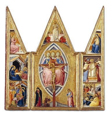 Trinity and the Crucifixion, with Scenes from the Life of Christ