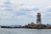 Boston Lighthouse Preservation with Scaffolding