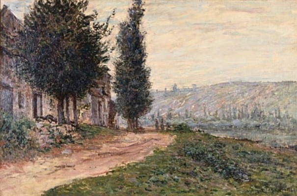 Claude Monet, Riverbank at Lavacourt, 1879