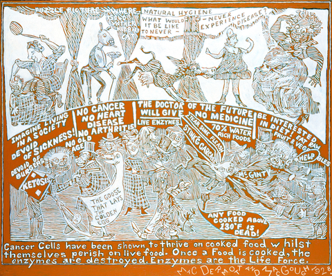 Conspiracy Painting III: Raw Fruit and Vegetable Diet Part II, 1928