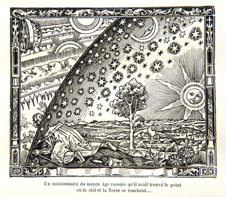 The Flammarion Engraving from the book "L'atmosphère: météorologie populaire"