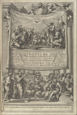 Prediche (1664-80) Frontispiece to Volume 1: The Preaching of Peter and Paul, 1659 Guillaume Chasteau (French, 1635-1683), after Ciro Ferri (Italian, 1633-1689)