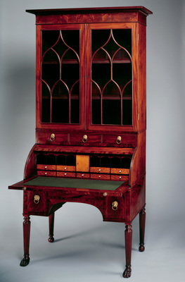 Mahogany Desk and Bookcase