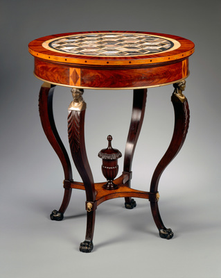 Mahogany and Marble Guéridon Table