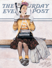 Girl Reading the Post