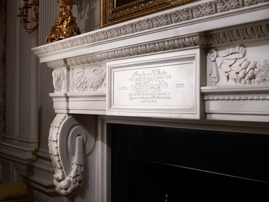 Adams Inscription Mantelpiece