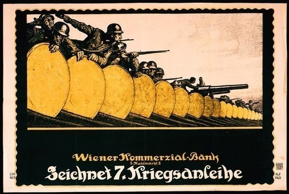 Kommerzial-Bank zeichnet 7. Kriegsanleihe Wien/The Commercial Bank Subscribes to the 7th War Loan Vienna