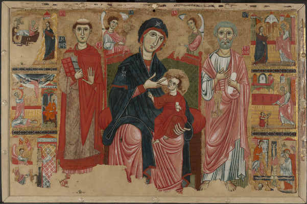 Virgin and Child Enthroned with Saints Leonard and Peter and Scenes from the Life of Saint Peter