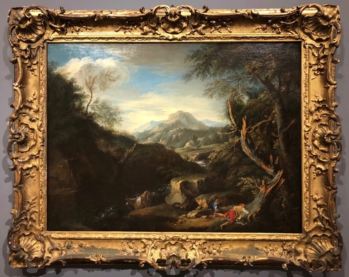 Peasants Resting in a Mountainous Landscape