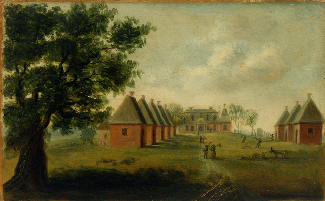 View of Mulberry, House and Street, ca. 1800