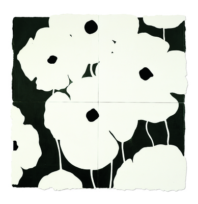 White Poppies with Flocked Centers March 3, 2002