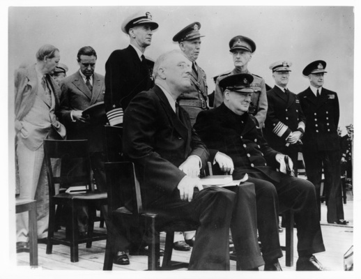 Franklin D. Roosevelt aboard HMS Prince of Wales