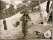 Robert Soubiran next to his Nieuport 17