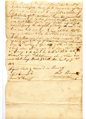 "Genny" Sale Deed from Abel Bennett to Philo Curtis