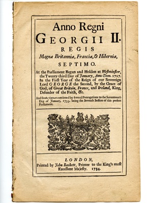 Proclamation, King George II