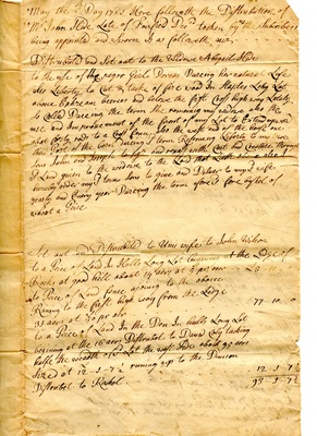 Probate Distribution John Hide to Abigail Hide