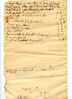 Probate Inventory for Sarah Banks