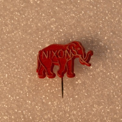 "Nixon" Red Elephant Campaign Pin