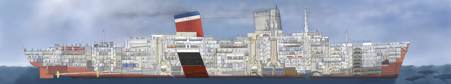 Cross-Section of the SS United States