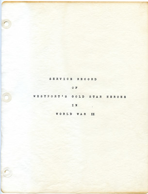 26. Service Record of Westport's Gold Star Heroes in WWII