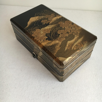 Writing Box with Chrysanthemum and Plume Grass