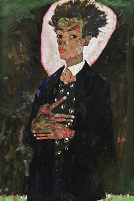 Self-Portrait with Peacock Waistcoat, Standing