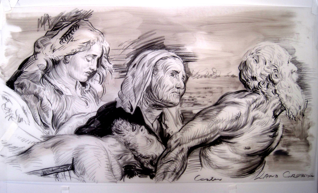 Three Heads Study (Land Crossing)