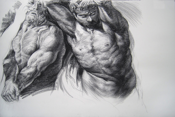 Two Torsos Study (Border Crossing)