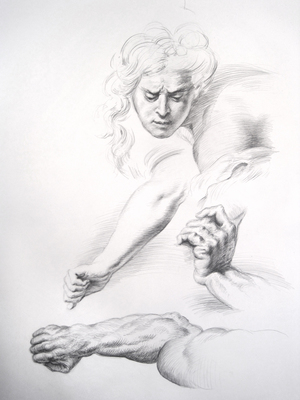 Angel Study with Hands (Border Crossing)