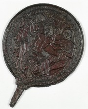 Bronze mirror with Prometheus