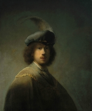 Self-portrait with plumed beret