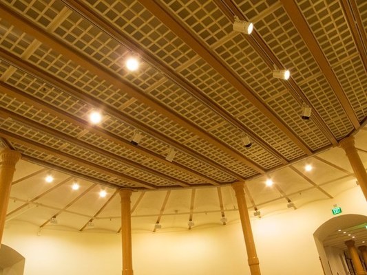 Glass block floor in the Ground Floor Rotunda