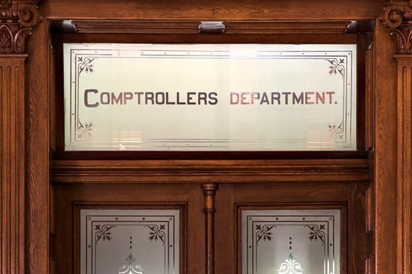 Transom outside the historic Comptroller's Office