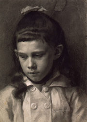 Portrait of a Girl, Head Slightly Turned Left/Brustbild eines kleinen Mdchens mit leichter Wendung des Kopfes nach links