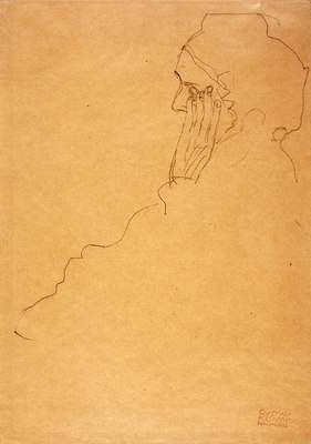 Seated Old Woman in Profile with Her Left Hand at her Cheek, Facing Left/Sitzende Alte im Profil nach links, die Linke an der Wange