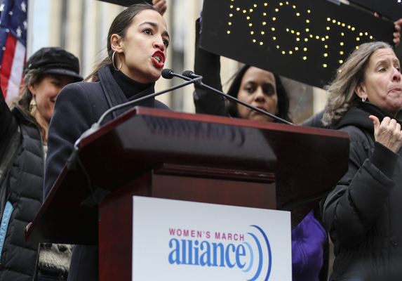 Alexandria Ocasio-Cortez at the Women's March NYC 2019