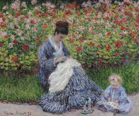 DONE  Camille Monet and a Child in the Artist’s Garden in Argenteuil