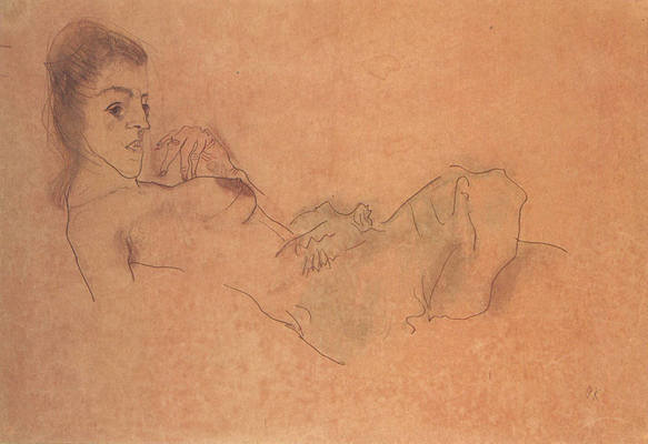 Reclining Seminude Woman/Liegende Halbakt