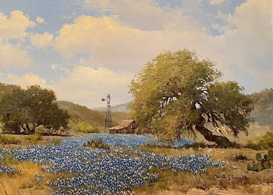 Hill Country Ranch House with Bluebonnets 