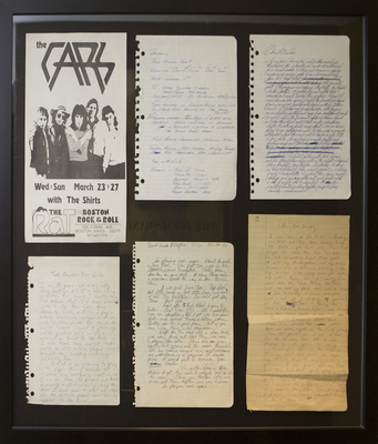 The Cars Flyer and Handwritten Bios