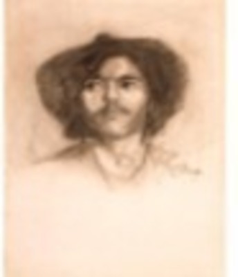 Portrait of a Young Man with Moustache and Hat
