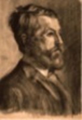 Portrait of a Bearded Man in Profile Facing Right