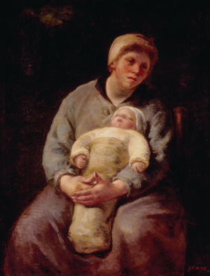 Maternity: A Young Mother Cradling Her Baby