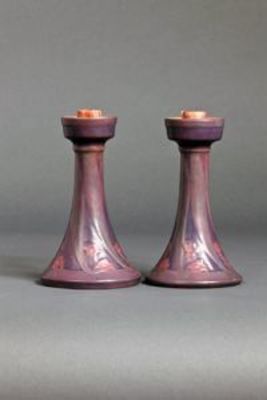 Candlestick with Stylized Loquat Design