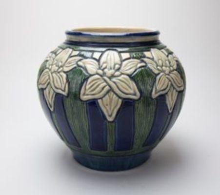 Vase with Day Lily Design