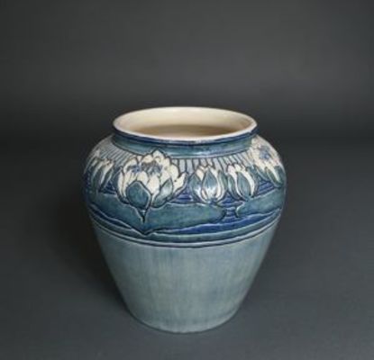 Vase with Banded Lotus Design