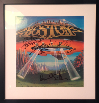 Boston Autographed Album Cover