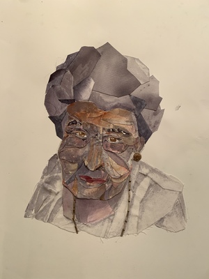Collage of An Elderly Woman