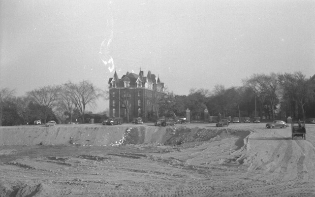 The Razing of the Rez with West Hall in the background